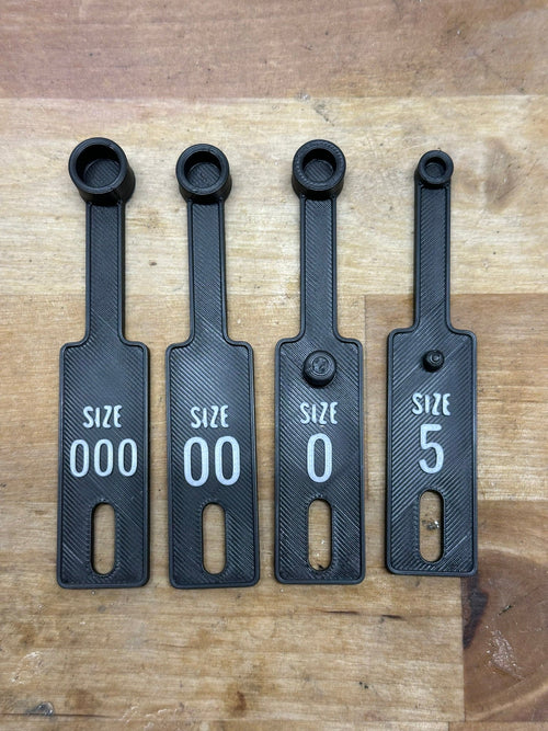 Capsule filler scoop set in multiple sizes for filling empty capsules